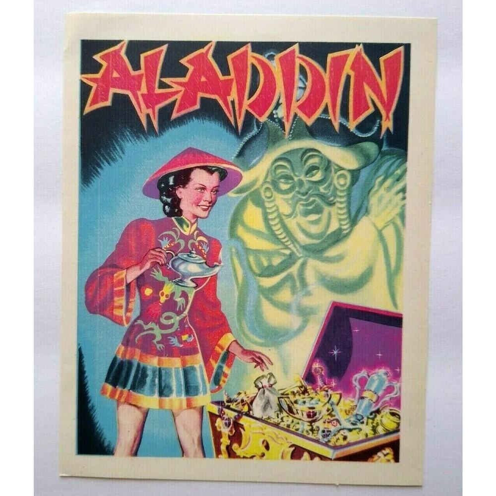 Aladdin Theatre Show Mini Print 1930's Original Genie Ghost Magic Lamp Fantasy